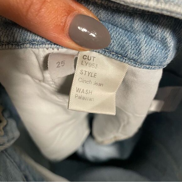 Reformation Cinch Paperbag Straight Leg Jeans- Size 25 - Picture 10 of 11